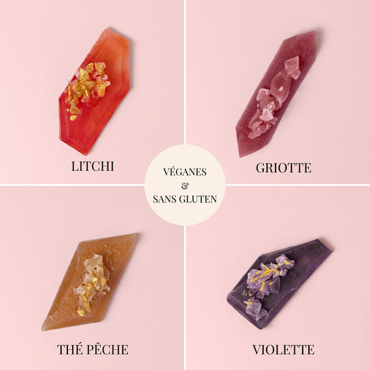 Saphirsammlung - 4 essbare Kristalle