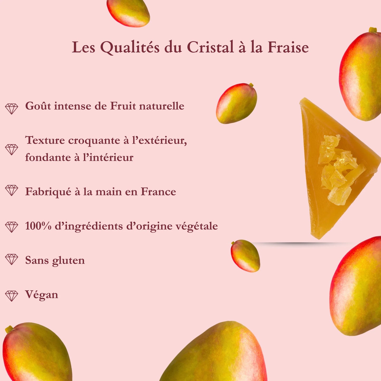 Cristal Comestible à la Mangue