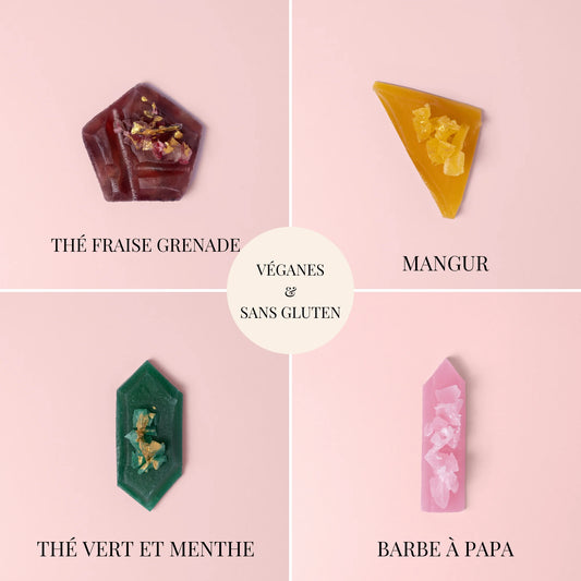 Smaragdsammlung - 4 essbare Kristalle