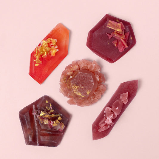 Collection Grenat - 5 Cristaux Comestibles