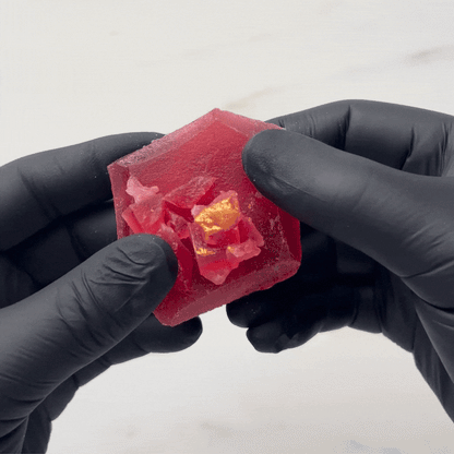 Raspberry edible crystal
