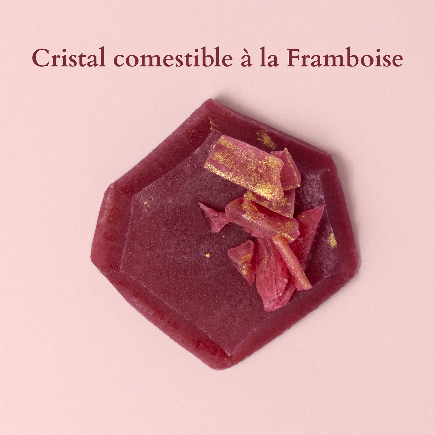 Raspberry edible crystal