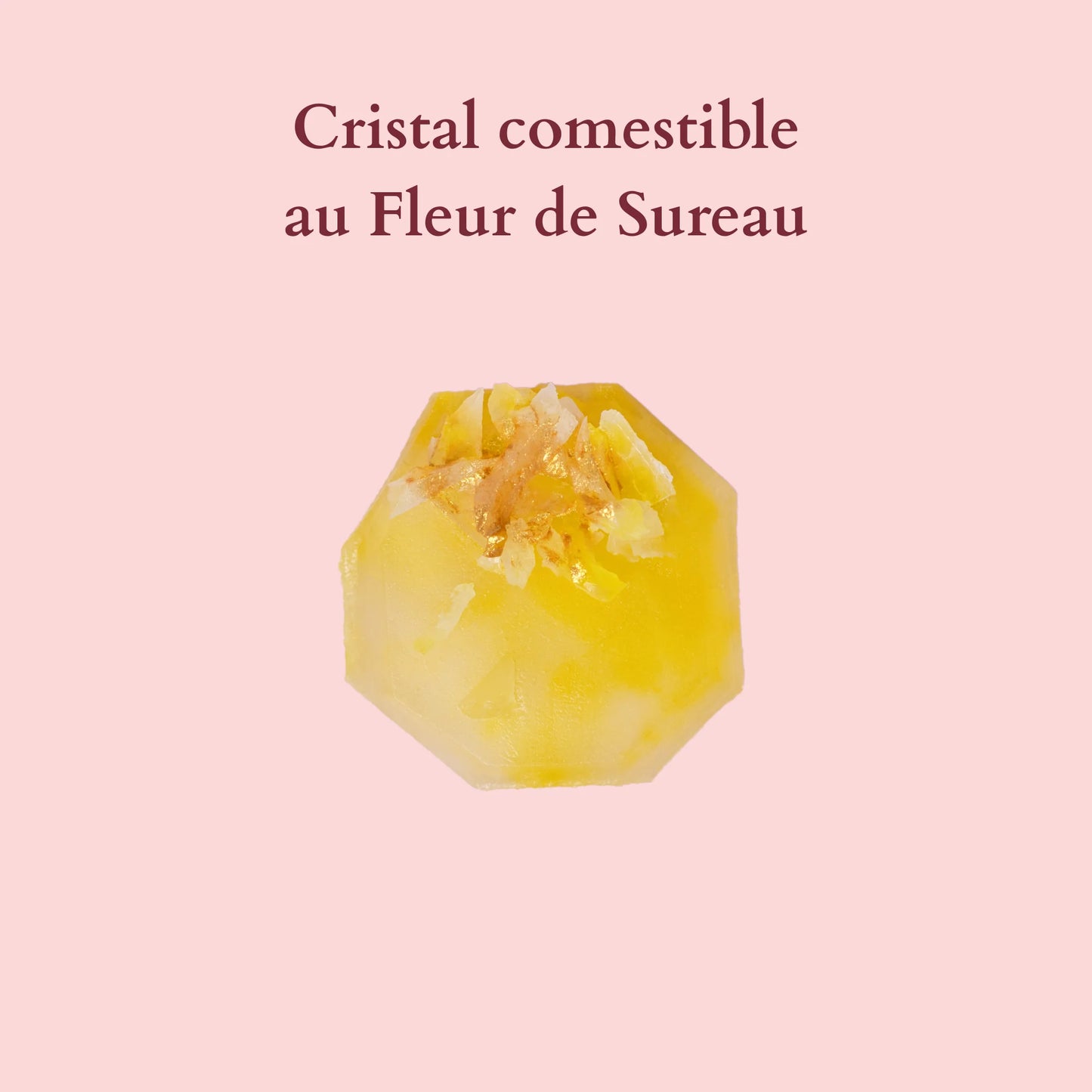 Essbarer Kristall mit Elderblumen