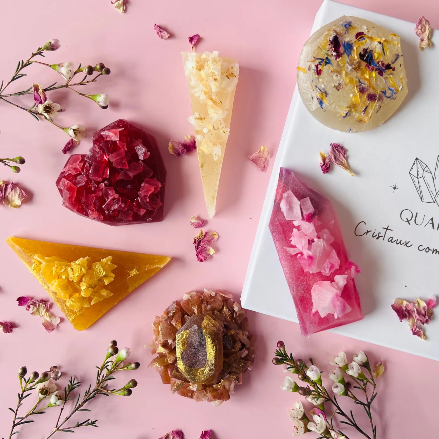 Amethyst creation set 6 edible crystals Quartz Boutique